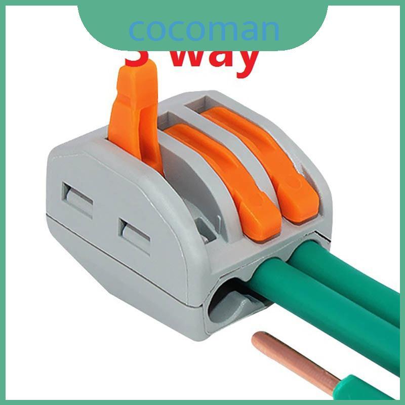 Presente Ideal 3 Vias Reutilizável Mola Alavanca Terminal Bloco Cabo Elétrico Conector Fio Para Amigos E Família