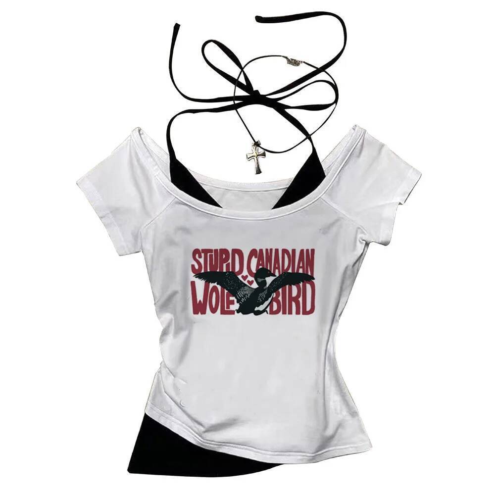 top Cropped Rivalry Aquecido Streetwear Estética Grunge Coquete gyaru shoujo Estilo Menina Verão babydoll Mulher Camiset