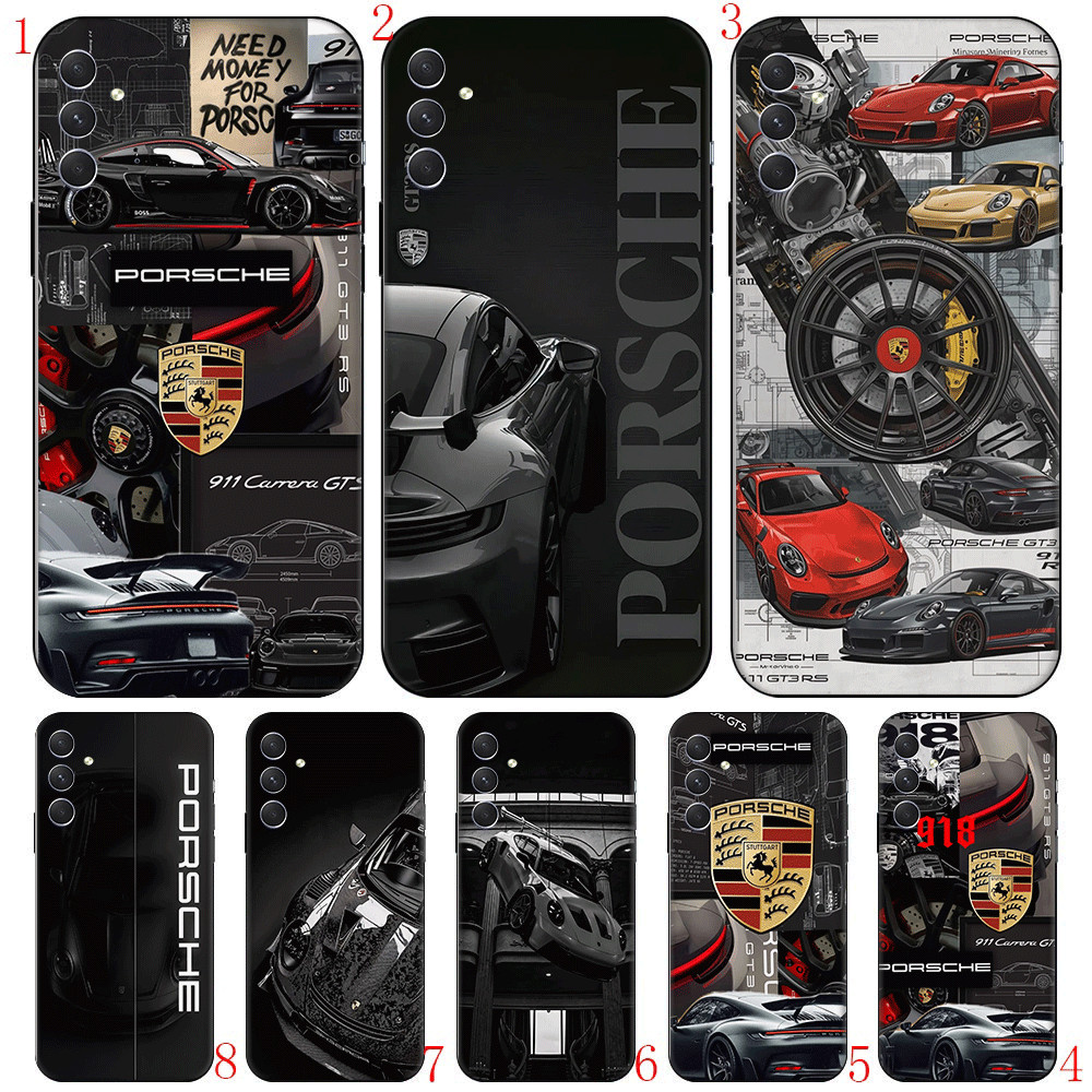 Samsung S7 Edge S8 Plus S9 S10 S10E Lite S20 Ultra Compatibilidade TPU Casos De Telefone Capa Protetora Macia PORSCHE Es