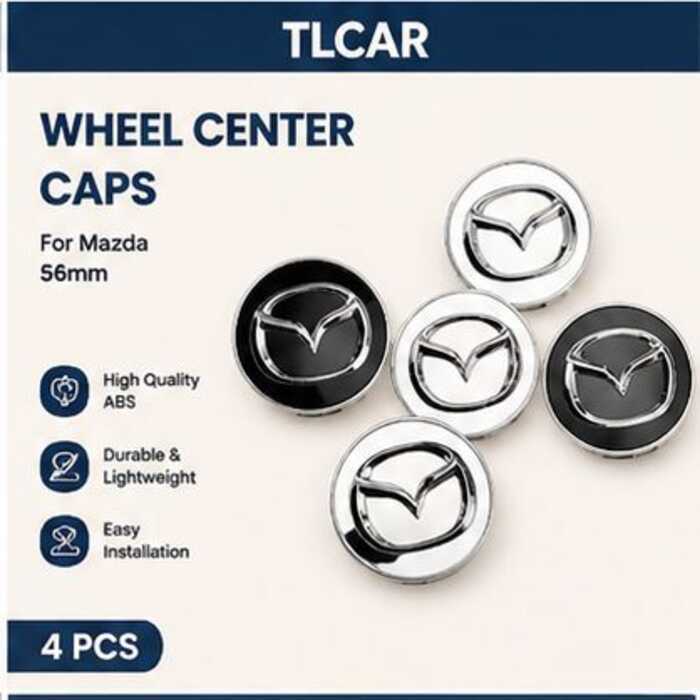 TLCAR LAIFU 4 Pçs 56mm MAZDA Roda Centro Hub Tampa Emblema Rodas Jantes Acessórios 2 3 5 6 CX-5-7-9 RX8