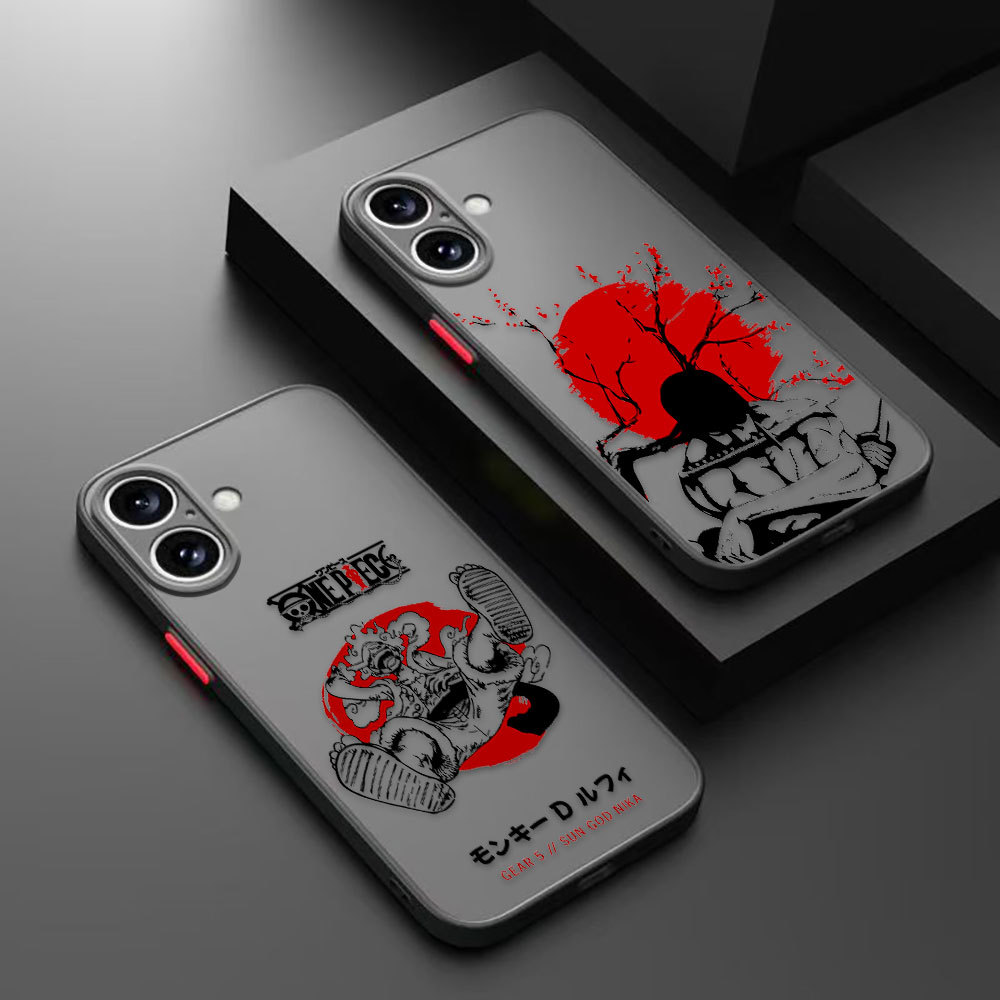 Uma Peça Engrenagem 5 Luffy Zorro Capa Fosca Caso De Telefone Para iPhone Apple 17 Ar 16 15 17 13 12 11 PRO MAX PLUS DIY