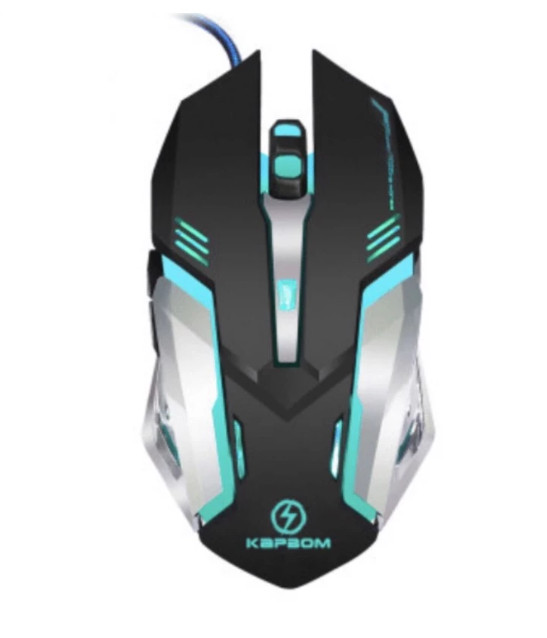 Mouse Gamer Kapbom KA-616 USB com LED 2400 DPI – Alta Performance e Estilo para Seus Jogos