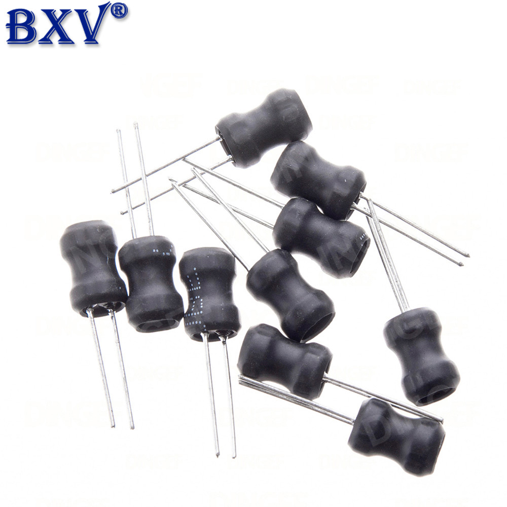 10 Pcs DIP Power Indutor 0608 Em Forma De I 6x8mm (2.2uH A 10mH) Para Conversores DC-E Fontes De Alimentação