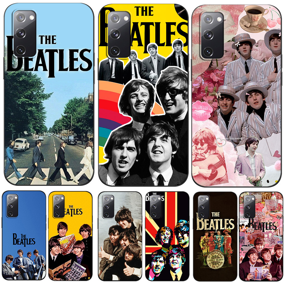 Caso Para Samsung Galaxy S20 FE Silicone Telefone Capa Traseira Preto Tpu Os Beatles Música John Lennon Paul Rock Band