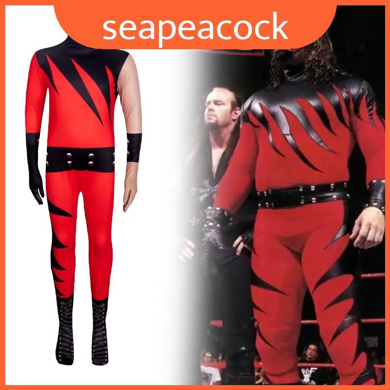 Fantasia De Cosplay Infantil Wwe Kane Com Terno De Corpo Inteiro Para Teatro E Eventos