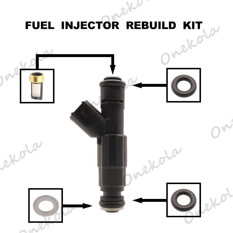 Kit de reparo de malha de filtro de anel de vedação de injetor de combustível adequado para Chevrolet Ford 350 MAG 02801