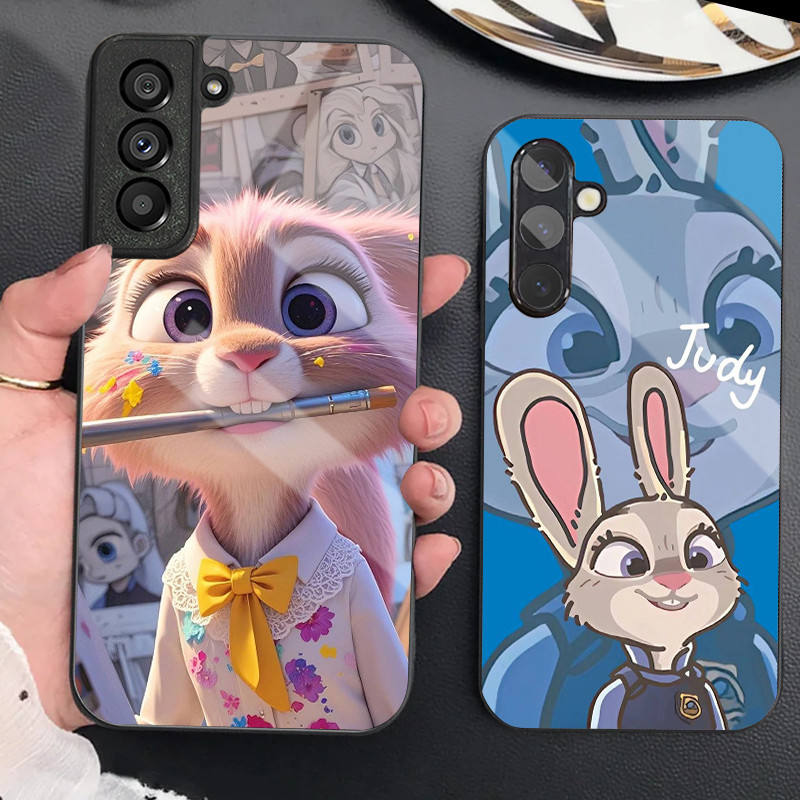 zootopia 03 Capa De Telefone De Vidro Para Samsung Galaxy S9 Plus S10 S10e S20 FE S20 S21 S22 S23 S23 S24 S25 S26 Ultra