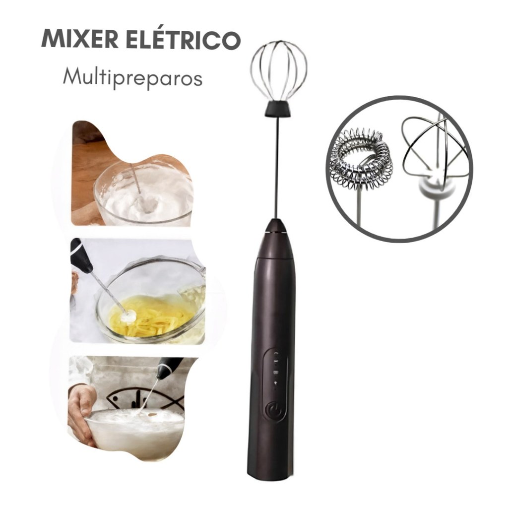 Batedor elétrico portátil leve com fuê removível