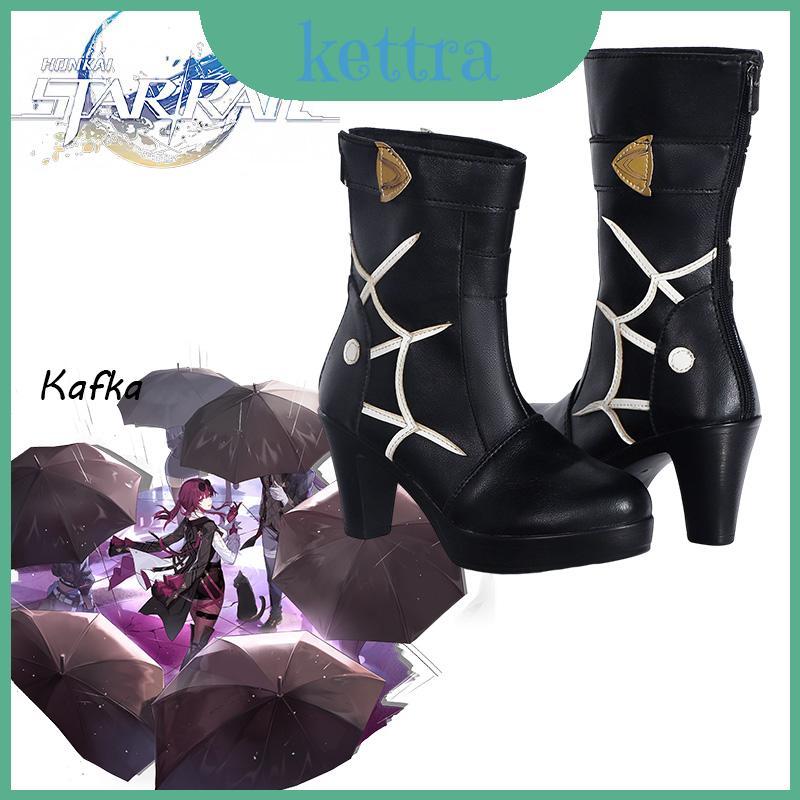 Sapatos De Cosplay Honkai Star Rail Kafka Com Bordado Intrico