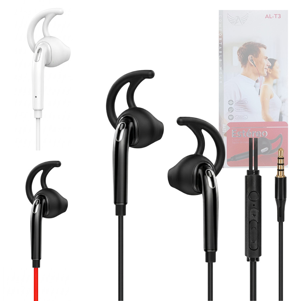 Fone de Ouvido Estéreo com Fio e Controle de Volume Conexão P2 AL-T3