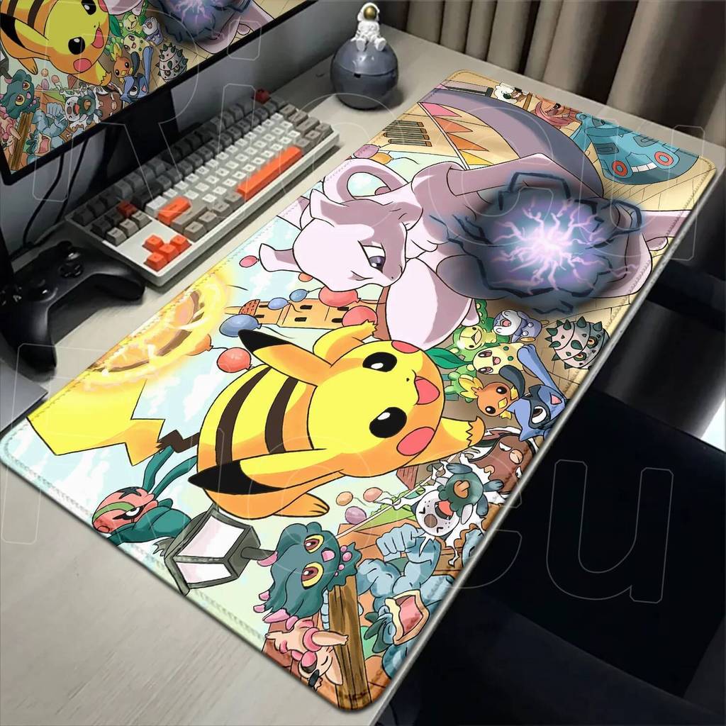 Mouse Pad De Borracha Natural Pokemon Mew Gengar Mesa Mousepad Lockedge Grandes Acessórios Do Jogo Teclado Computador