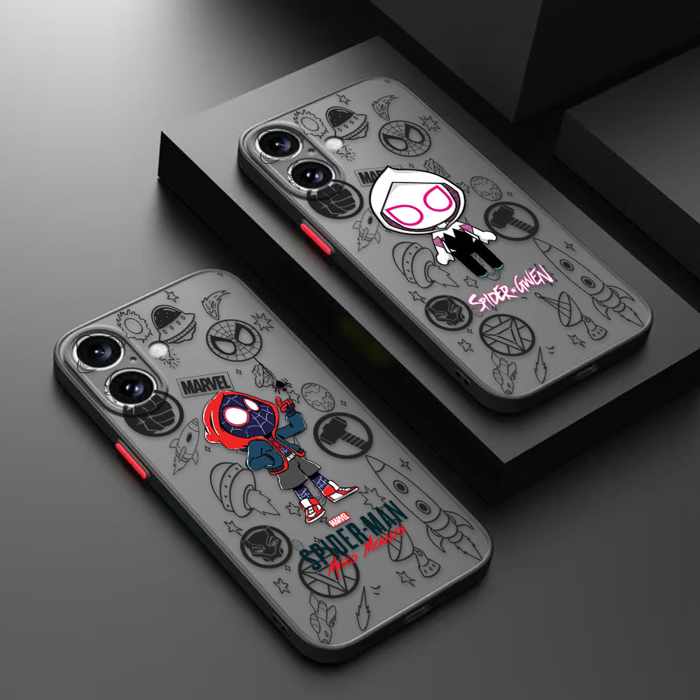 Quadrinhos Homem-Aranha Deadpool Groot Capa De Telefone Fosca Para OPPO A5X A5 A6 A9 A15 A16 A17 A31 A38 A53 A54 A55 A57