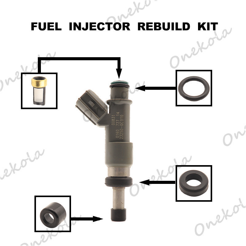Kit de reparo de injetor de combustível, filtro de anel de vedação adequado para Toyota Coster mar leão dominador 23250-