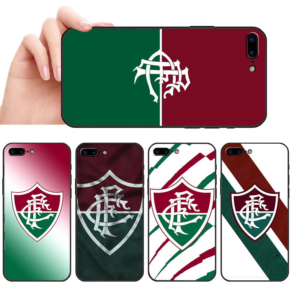 Capa De Telefone Preta Macia Para iPhone 5 5S 6 6S 7 8 Plus Capinha Verde e Graná Futebol Torcida Tricolor das Laranjeir