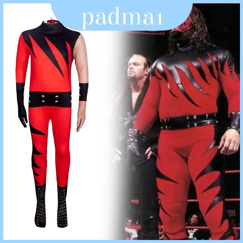 Wwe Wrestler Kane Zentai Terno Com Arnês Para Eventos De Cosplay Infantis