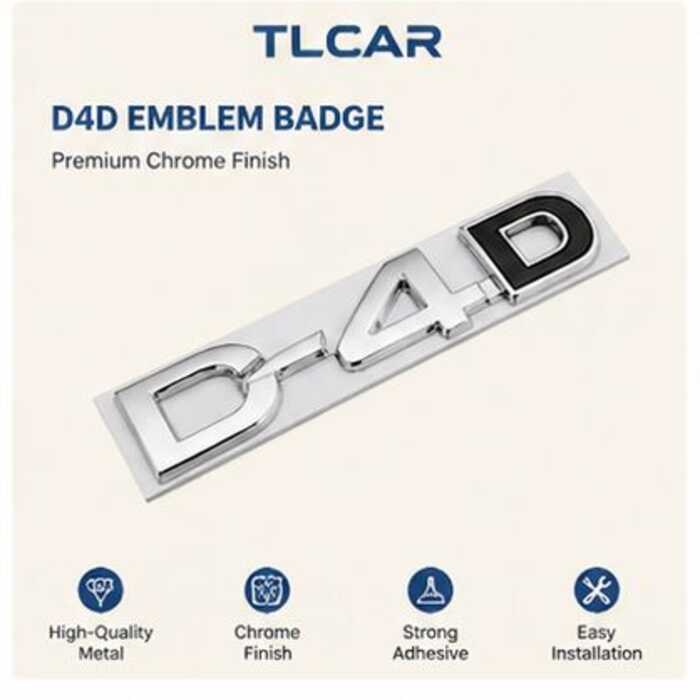 TLCAR 3D Metal Car D4D Logo Emblema Lateral Adesivo Decalques Do Porta-Malas Traseiro Para Toyota Vios Yaris Innova Avan