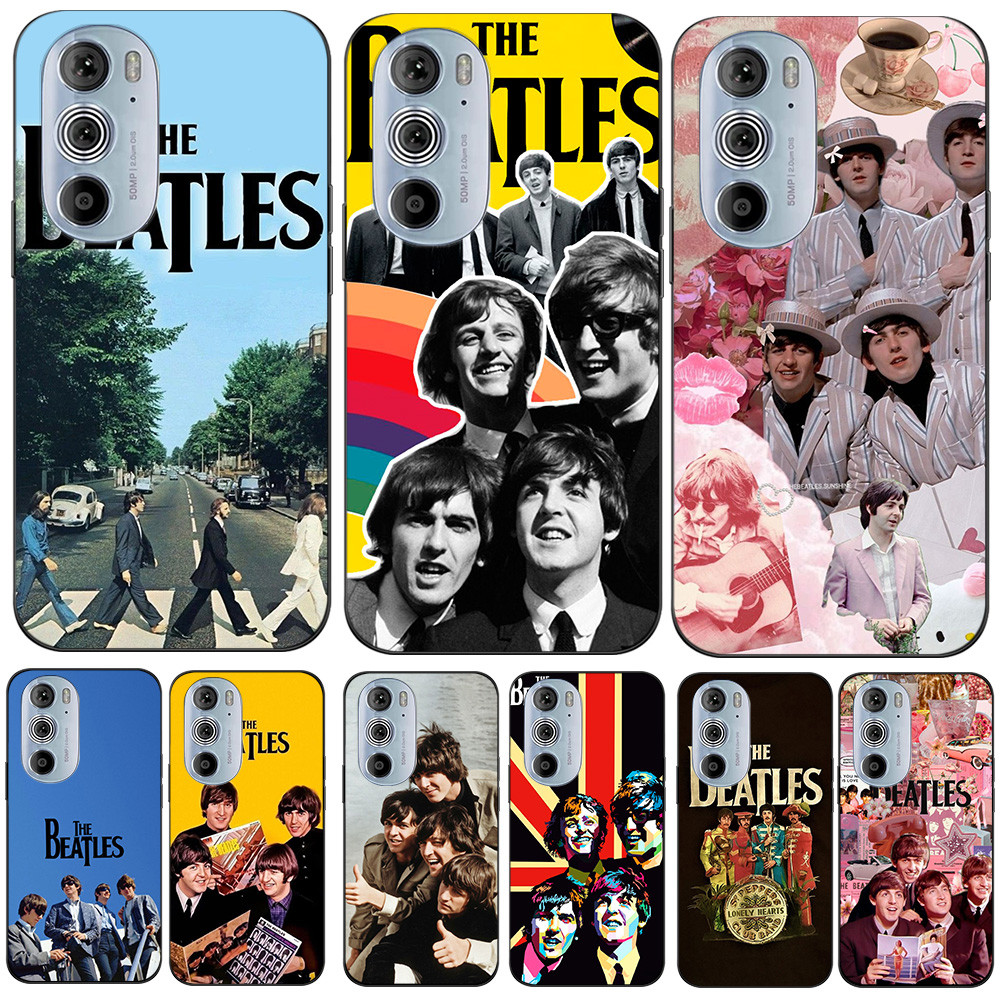 Capa Para Motorola Edge 30 Pro 5G De Silicone Macio Telefone Traseira Moto Edge30Pro Protetora De Tpu Preta The Beatles