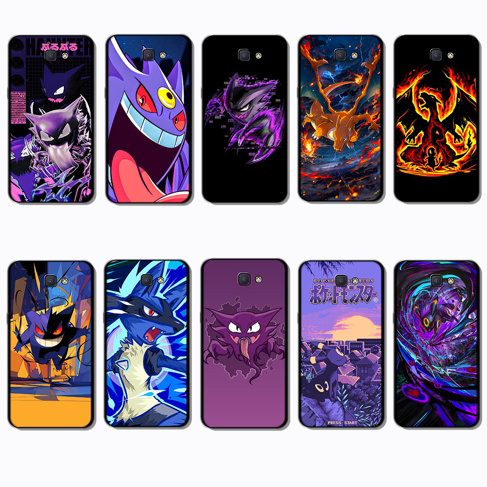 Para 3c Samsung Galaxy J4 J4 Plus J4 J5 J7 J6 Prime Pocket Monsters Capa De TPU Preta Macia