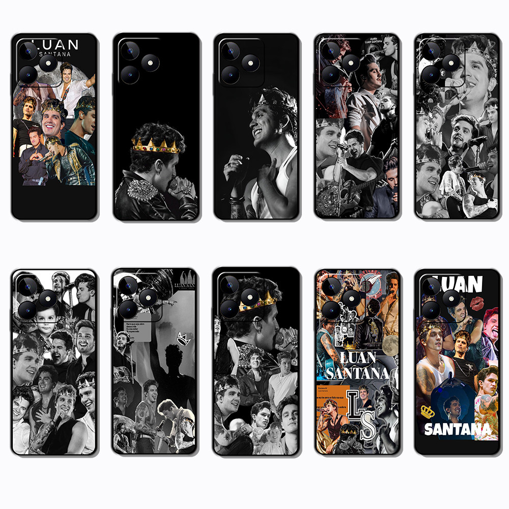 Para 3c Realme C53 C51S C51 C63 C61 C63 C85 C75X C75 C71 Luan Santana Macio Preto TPU Caso