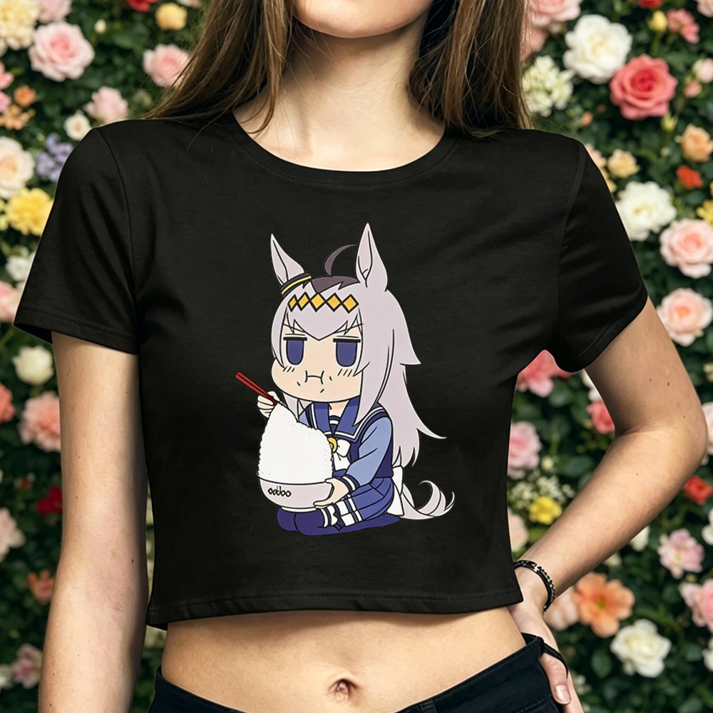 Umamusume Pretty Derby crop top Feminino Liquidação Barato streetwear Japonês cutecore Camiseta jojifuku Mangá vintage