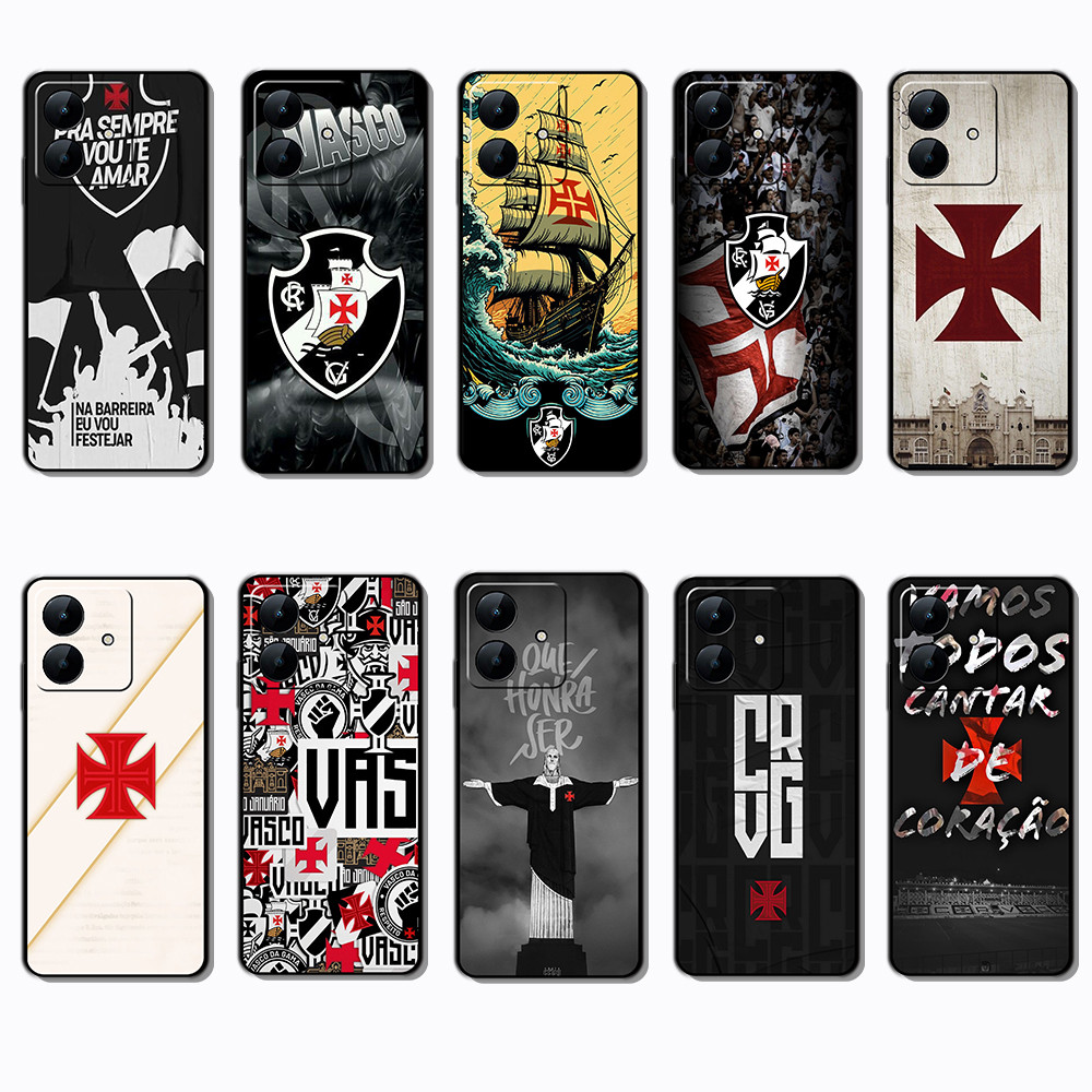 Para 3c Realme Note 60 60X narzo N61 N65S N63 90X 15X Vasco Capa De TPU Preta Macia