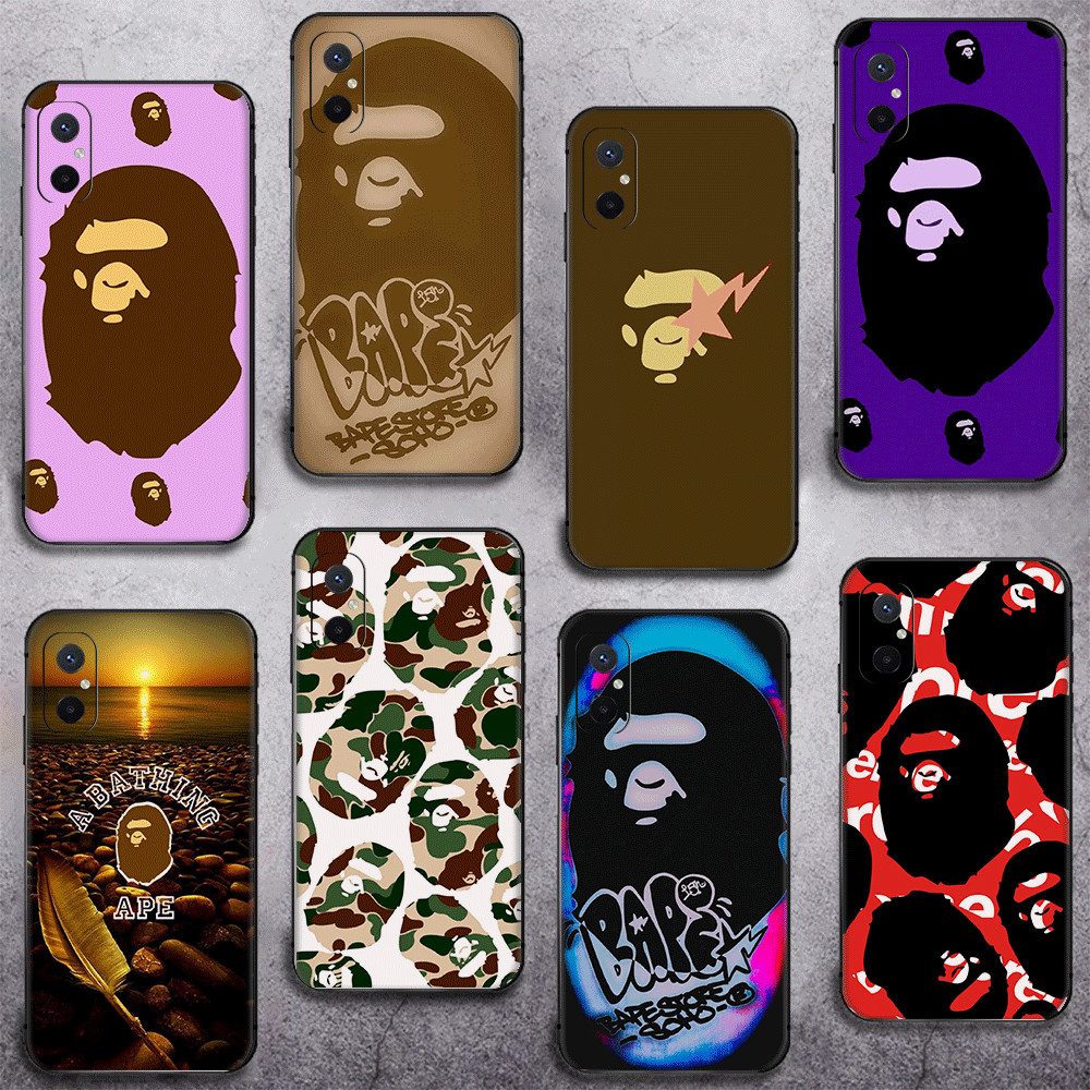Redmi 10X 10c 10 11A 12C 12 13 13C A1 A2 Compatibilidade TPU Caixa Preta Capas De Telefone Capa Protetora Macia Ape BAPE