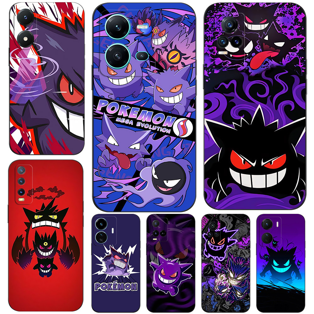 Capa Para VIVO V20 SE V17 NEO pro global S1 Z1X X50lite Y70 2020 4G Telefone Escuro Pokemon Gengar