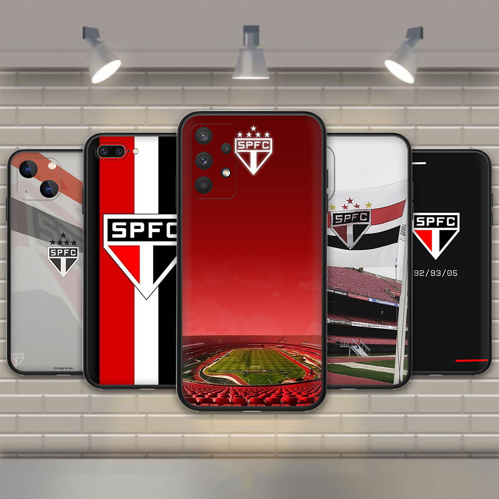 Capa Macia Para Telefone TPU 3P97 São Paulo Samsung Galaxy A6 A6Plus A7 A8 A8Plus A9 2018