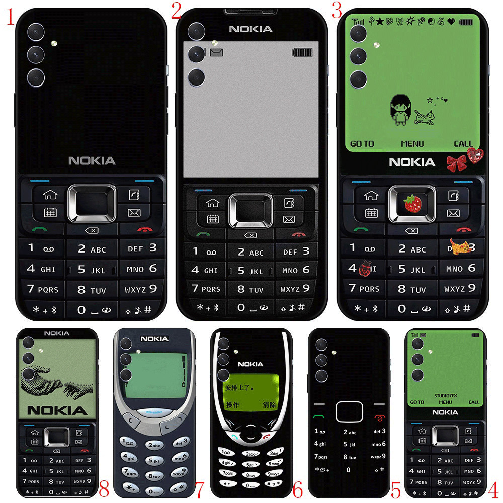 Para Samsung J4 J6 J8 Plus Ou Prime J2 J5 J7 Core J730 Pro S6 Edge TPU Capa Preta Macia Telefone Protetora Retro Nokia C