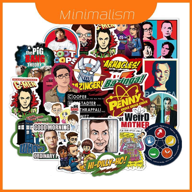 Coleção De Adesivos Temáticos Atraentes The Big Bang Theory De Cinquenta Decalques À Prova D'água E Resistentes Ao Desbo