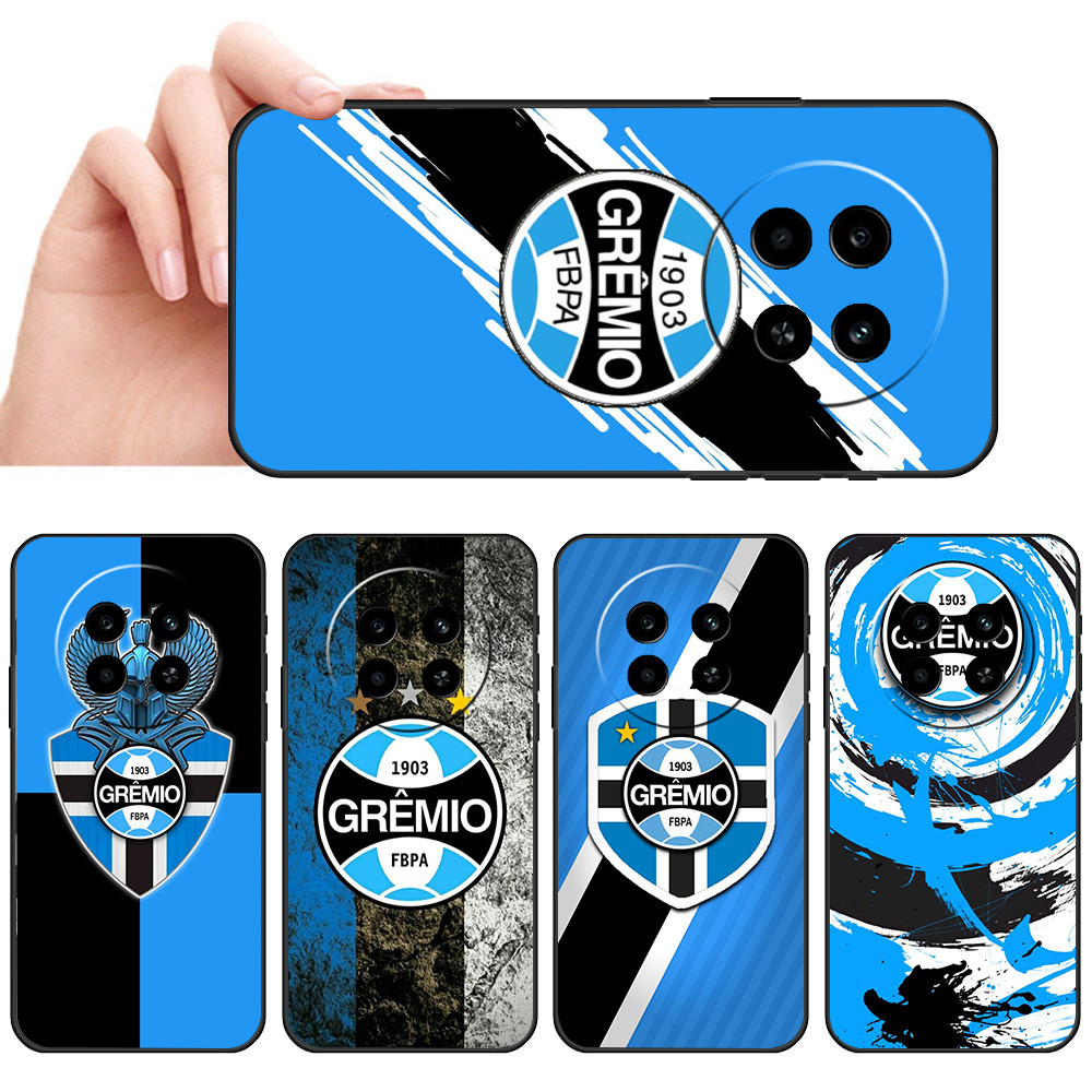 Capa De Telefone Preta Macia Para Realme 9 Pro Plus 9i 4G 12 Lite 12X 12 + 13 Grêmio Azul Preto arte torcedor RS Proteto