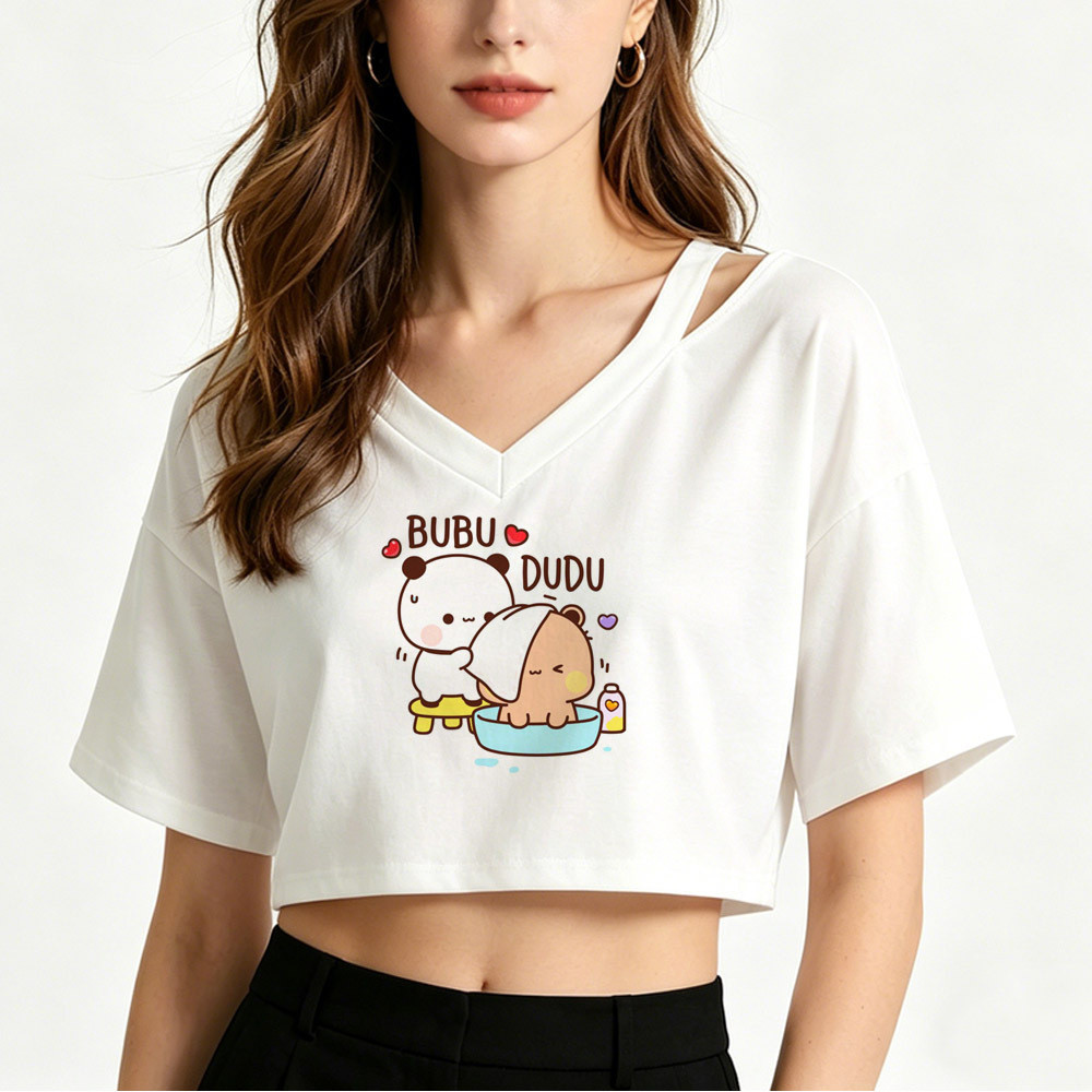 Bubu E Dudu top cropped Adolescente cutecore Japão manga Alternativa grunge Camiseta y2k Japonês Barato