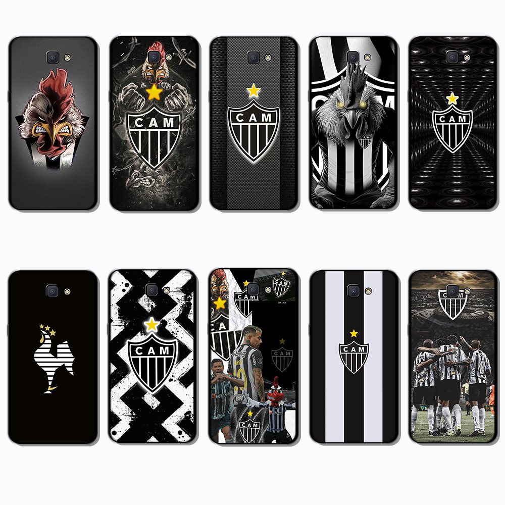 Para 3c Samsung Galaxy J4 J4 Plus J4 J5 J7 J6 Prime Atlético Mineiro Capa De TPU Preta Macia