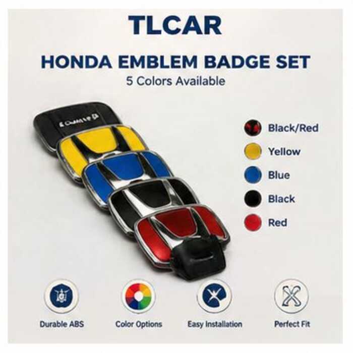 Acessórios TLCAR HONDA Modelo Antigo Volantes De Carro Logotipo Emblema Tipo A 53mmX43mm