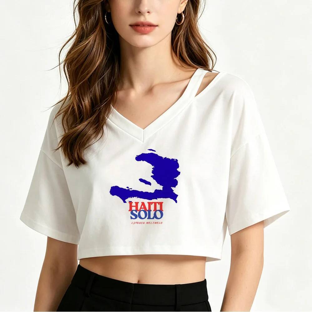 Haiti top cropped shoujo Japão Fofo Moda Coreana Alternativa gyaru Camiseta grunge Cena anime vintage