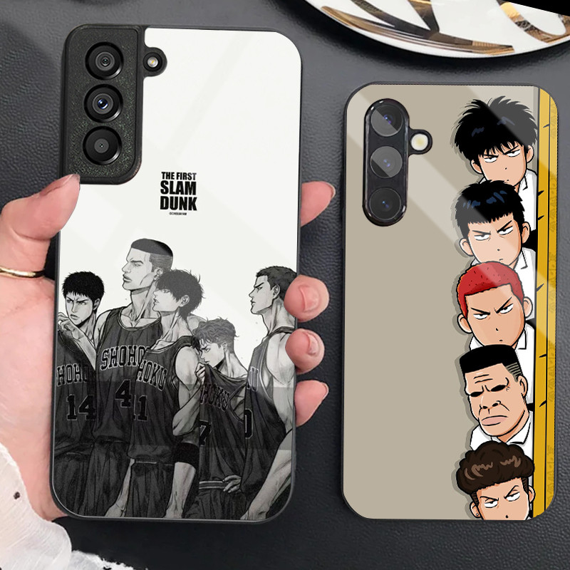 Slam Dunk 08 Caso De Telefone Vidro Para Samsung Galaxy S9 Plus S10 S10e S20 FE S20 S21 S22 S23 S23 S24 S25 S26 Ultra Ca