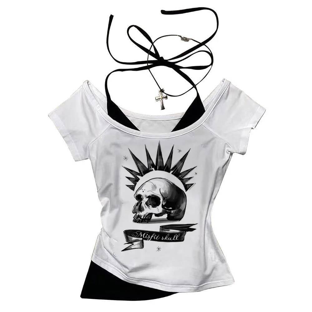 Life Is Strange crop top 2025 Gótico Anos 2000 Estética Grunge Coquete harajuku Camisetas Femininas