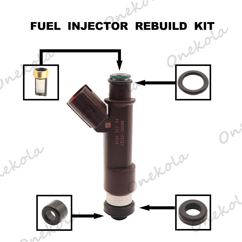 Kit de reparo de injetor de combustível, filtro de anel de vedação adequado para Toyota Land Patrol abeto vermelho Lexus