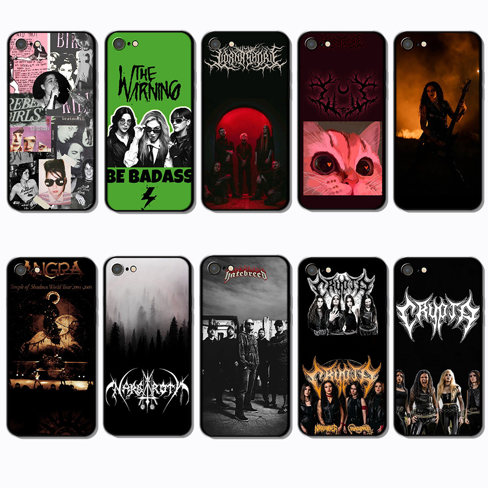 Para 3c iPhone 5 5s 6 6s 6 Plus 7 SE Banda nervosa Capa De TPU Preta Macia