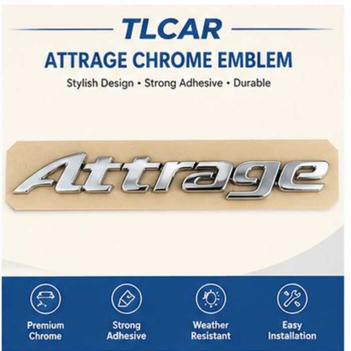 TLCAR JC | 1 x ABS Chrome Logo Car Auto Trunk Tampa Emblema Adesivo Decalque Para Mitsubishi Attrage
