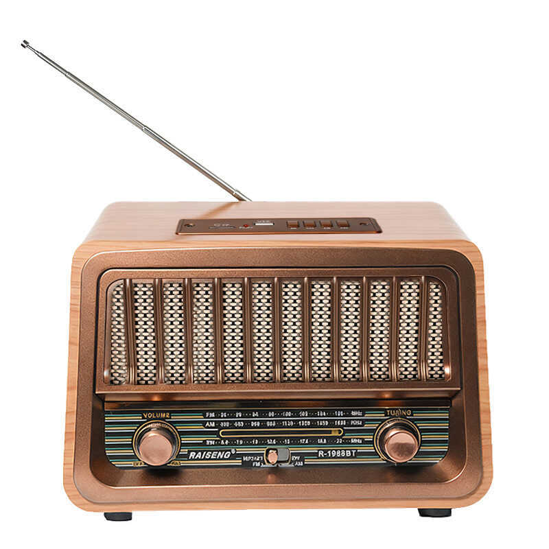 1968BT Antigo Rádio Doméstico Subwoofer Cartão Multifuncional Áudio Portátil Alto-falante Bluetooth