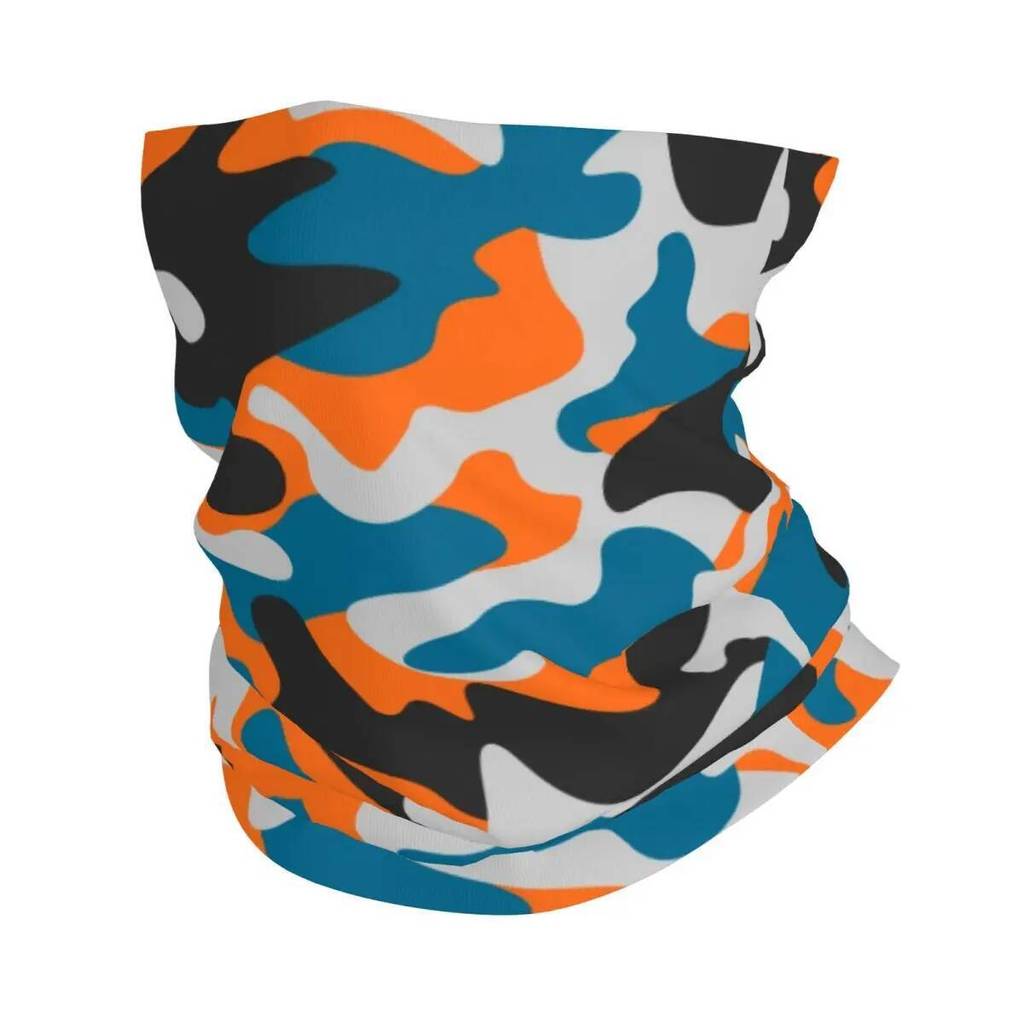 Personalizado Estilo Camo Preto Camuflagem Pescoço Gaiter Feminino Masculino UV Protetor Facial Inverno Bandana Cachecol