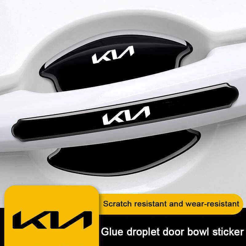 4/8 Unidades Kia Maçaneta Preta Proteção Porta Tigela Adesivo Para Forte Sportage Rio K3 K5 Niro Cerato Picanto Sorento