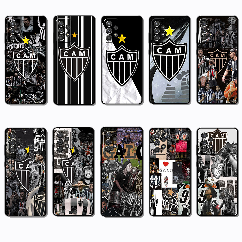 Para 3c Samsung Galaxy A13 A23 A32 A33 A52 A53 A72 A73 mineiro spfc Capa De TPU Preta Macia