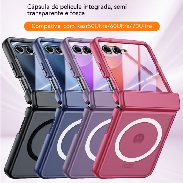 Capa Semitransparente Fosca Compatível Com Magnética Proteção Total De Dobradiça