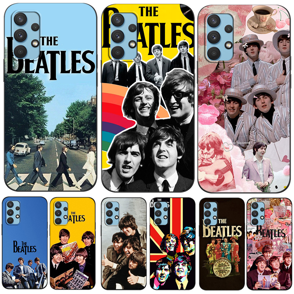 Capa Para Samsung Galaxy A72 5G 4G Traseira De Telefone Preto Tpu The Beatles Música John Lennon Paul Rock Band