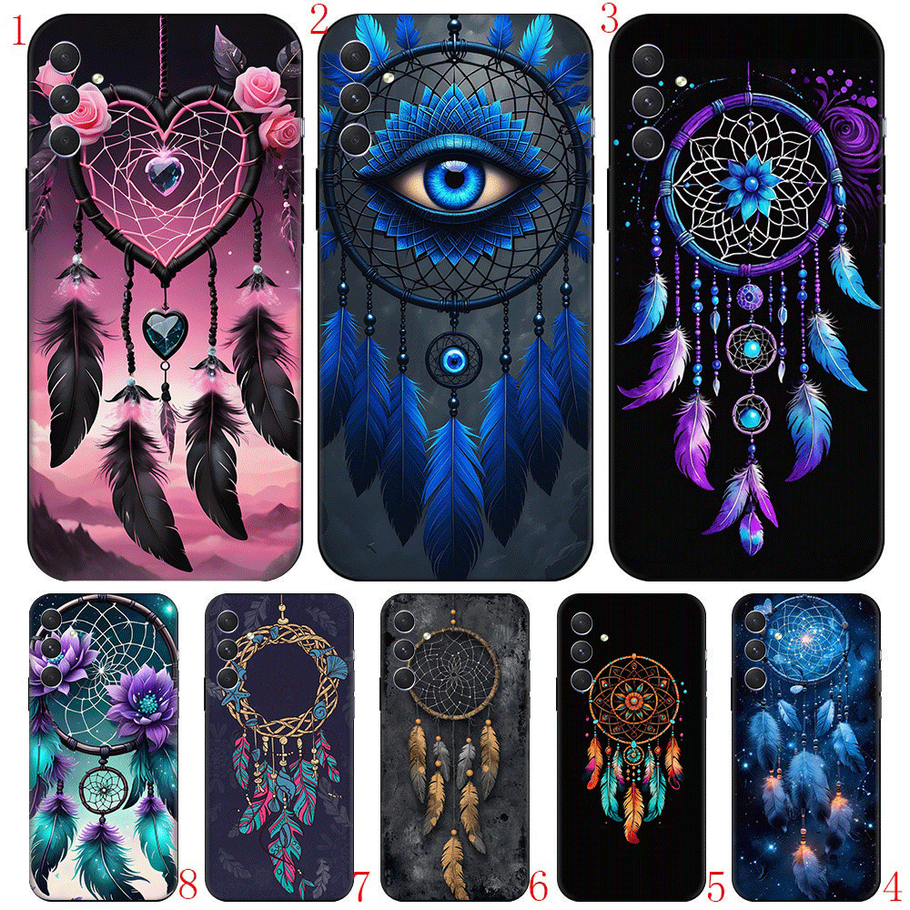 Para Samsung S20 S21 S23 S24 Plus Lite Fe Ultra TPU Escudo Preto Caso De Telefone Macio Capa Protetora Elegante Mandala