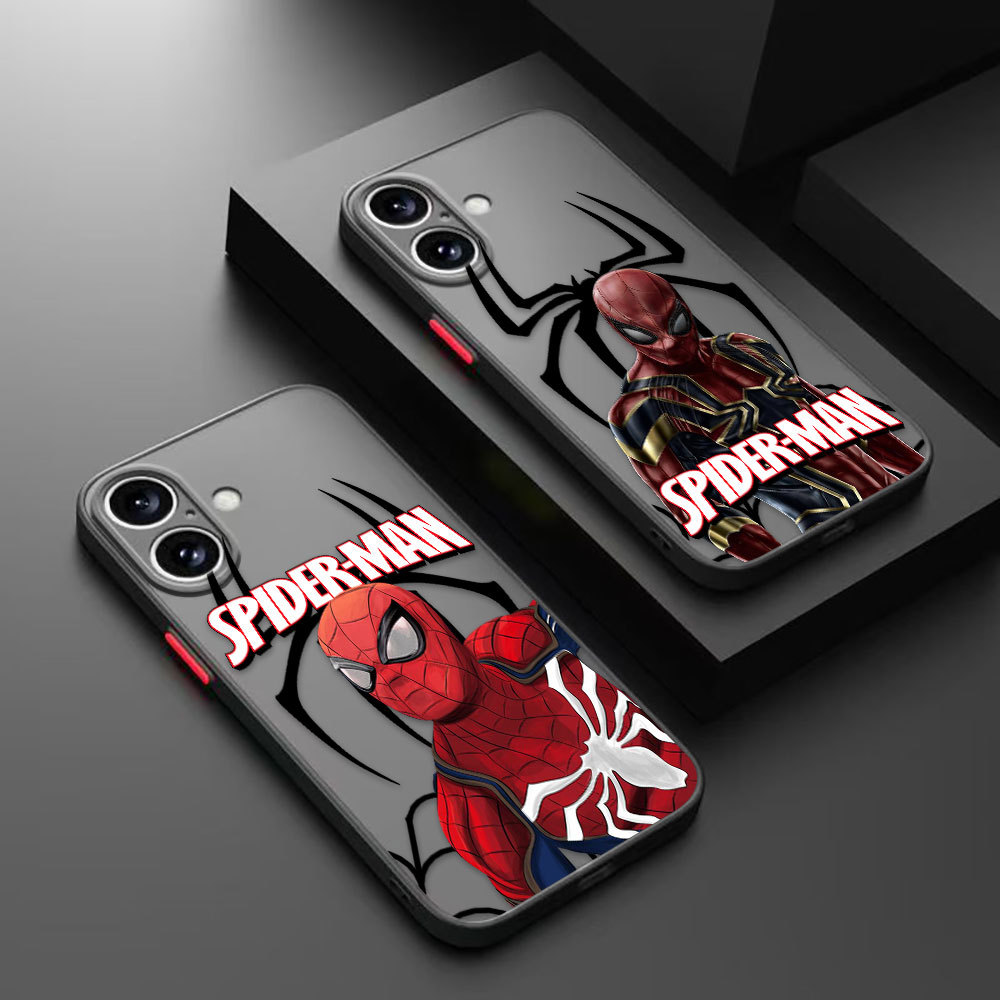 Capa De Telefone Fosca Do Homem-Aranha Deadpool Para OPPO A5X A5 A6 A9 A15 A16 A17 A31 A38 A53 A54 A55 A57 A58 A73 A74 A