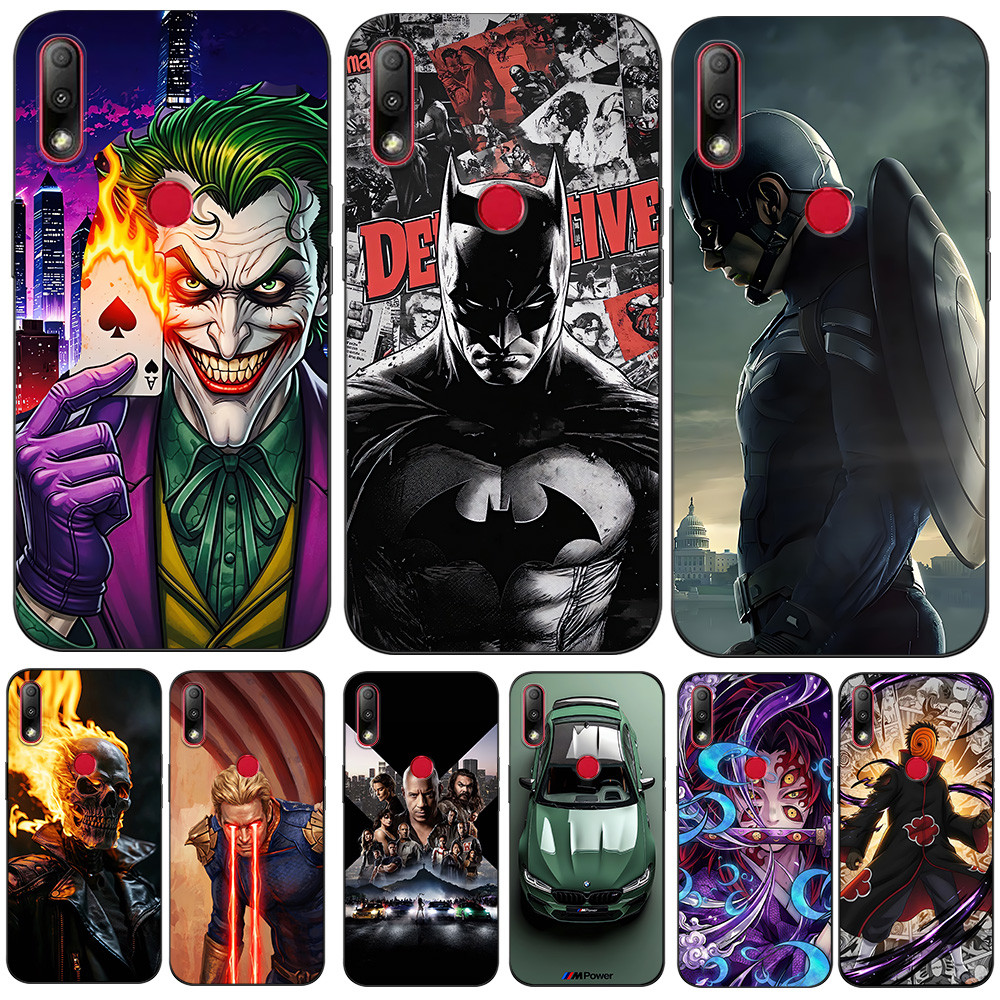 Capa Para ASUS Zenfone max pro m2 ZB631KL Traseira De Telefone Silicone Macio Preto Tpu Engraçado Coringa Super-Herói Ca
