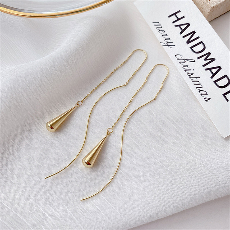 Novo estilo versão coreana pingente brincos longo borla comércio exterior AliExpress venda quente orelha gancho brincos